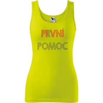 DOBRÝ TRIKO Dámské tílko s potiskem Pivní pomoc Velikost: M, Barva: Limetková