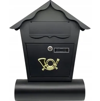 Poštovní schránka POŠTOVNÍ SCHRÁNKA S DRŽÁKEM NA NOVINY, ČERNÁ MATNÁ GJM