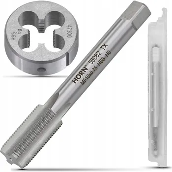 Závitořezný nástroj Závitník M10 ruční M10x0,75 DIN-2181/1P + Závitové očko sada závitníků