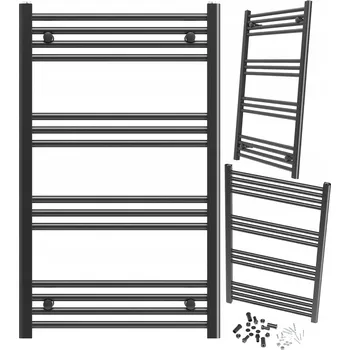 Radiátor Koupelnový radiátor vodní Granitan 463 W 600 x 1000 mm černý