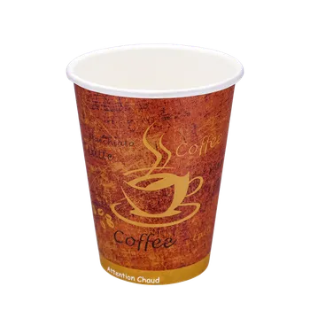 Jednorázové nádobí EcoPack Papírový kelímek 0,3 l CTG O90mm nápojový hnědý s potiskem párty bal/10 ks Balení: 100