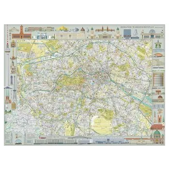Berliner Wahrzeichenplan - Gauglitz, Gerd [DE] (2023, Karta, Edition Gauglitz)