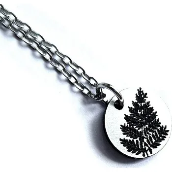 Náhrdelník Náhrdelník KAPRADINA metalický stříbrný