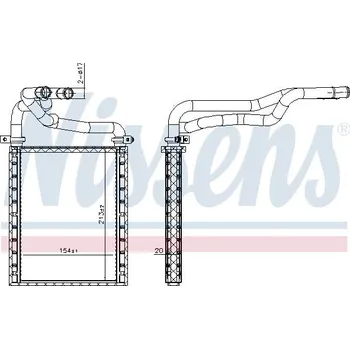 Výměník tepla, vnitřní vytápění NISSENS 707191