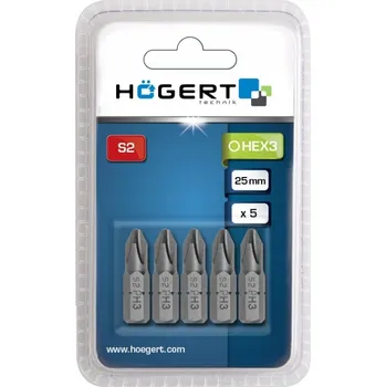 Bit Šroubovací bity Hoegert HT1S303 PH3 5 kusů