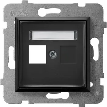 Elektrická zásuvka Anténní, Internetová, Telefonní a USB zásuvka do zdi LED-ONE černá