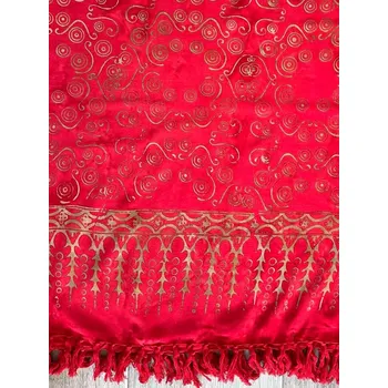 Šátek Sarong červený se spirálkami