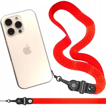 Šňůrka na telefon plast červená