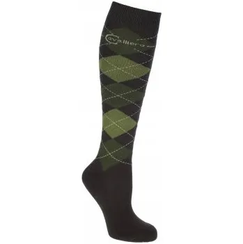 Jezdecké podkolenky Brescia hnědo-zelené, velikost 40-42