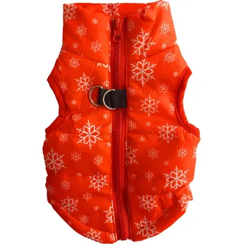 Obleček pro psa VESTA PRO PSA KOČKU OBLEČEK ČERVENÝ SNÍH S