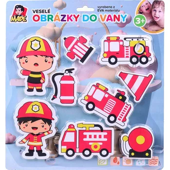 _Ostatní 1_ Vodolepky soft pěnové hasiči set 9ks do vany do vody