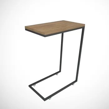 Konferenční stolek ASIR Callen 46 x 62 x 26 cm MDF/kov dub