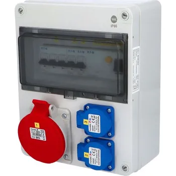 Rozvaděč Zásuvková skříň FAMATEL fb190-6kA IP44 jištěná s chráničem 40/4/003