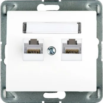 Elektrická zásuvka Internetová zásuvka nástěnná Polmark bílá