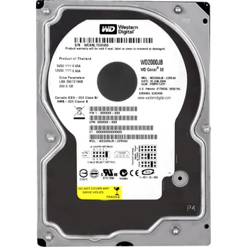 Interní pevný disk WD CAVIAR 200GB 7.2K 8MB ATA 3.5" WD2000JB-22REA0