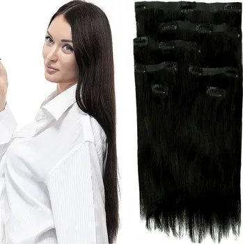 Paruka Příčesek dlouhý přírodní tmavě hnědý MODERN-HAIR