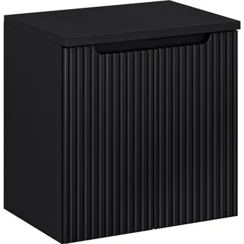 Policová skříň Závěsná skříňka Nova Black II s deskou 60 cm černá