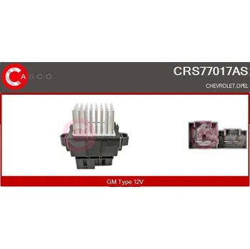 Ventilátor topení a klimatizace Odpor, vnitřní tlakový ventilátor CASCO CRS77017AS