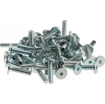 Šroub ŠROUB ŠVÉDSKÝ NÁBYTKOVÝ M6 x 25 mm 50 kusů PLOCHÝ
