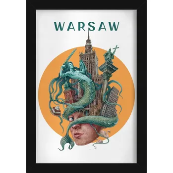 Obraz Obraz dekorace na zeď Varšava Siréna PKiN Sloup Zikmunda VZka 20x30