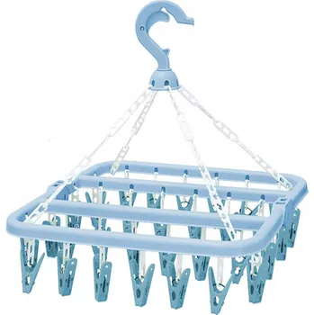 Sušák na prádlo SUŠÁK na sušičku na PONOŽKY , spodní prádlo a prádlo, skládací karusel, 32 klipů