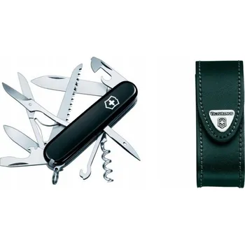 Multifunkční nůž Švýcarský nůž Victorinox Huntsman 1.3713.3 Černý + pouzdro
