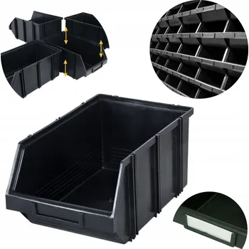 Úložný box 10x Skladový kontejner Modulbox 3,1 Box dílenská modulární Regál