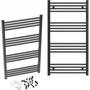 Radiátor Koupelnový radiátor vodní Granitan 555 W 600 x 1200 mm černý