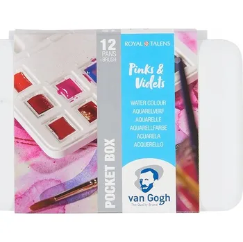 Výtvárné potřeby Akvarelové barvy Van Gogh Pinks&Violets, 12 kostek
