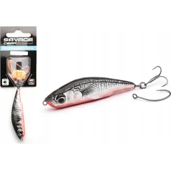 Umělá nástraha WOBLER SAVAGE GEAR 3D STICKLEBAIT PENCIL - 7,5 cm 13G Černo-červená