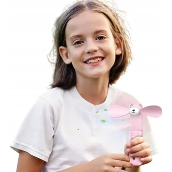 Domácí ventilátor Mini ventilátor Acryee, růžový