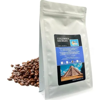 Káva Káva Columbia Excelso arabica zrnková 100 g