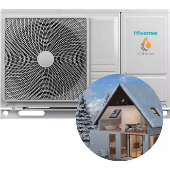 Tepelné čerpadlo Tepelné čerpadlo Monoblok 8 kW A+++ ovládání aplikací Hisense CWU CO TOPENÍ