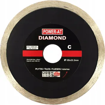 Řezný kotouč Diamantový kotouč na obklady a dlažbu, celoobvodový, 125 mm