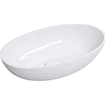 Umyvadlo Omnires Shell M+ umyvadlo 60x35 cm oválné na desku bílé SHELLUNBP