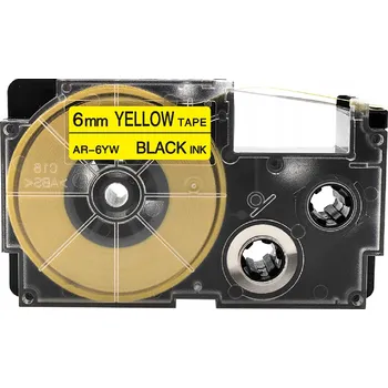 Pásek do tiskárny Páska do CASIO PT-6YW XR-6YW 6mm x 8m Žlutá