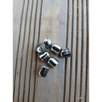 Materiál na výrobu šperku kaplík koncový, 10,5 x 10 mm, barva platina