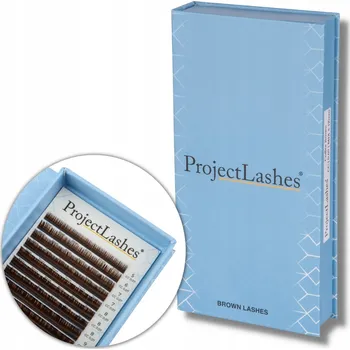 Umělé řasy Řasy Project Lashes CC 0,07 5-12mm JASNY brąz