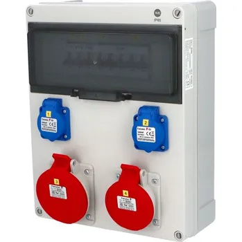 Rozvaděč Zásuvková skříň FAMATEL fb385 IP44 jištěná bez chrániče