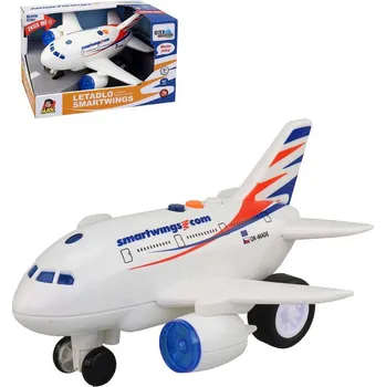 autíčko Letadlo Smartwings 20cm na setrvačník hlas posádky CZ na baterie Světlo Zvuk
