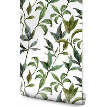 Fototapeta Tapeta listy akvarel příroda do obýváku ložnice