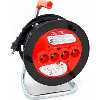 Napájecí kabel Prodlužovací kabel ELS Elektrotechnika Prodlužovací Kabel 40 m, 4 ks , červený