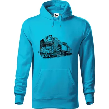 Dámská mikina Mikina - 464.008 Ušatá, Bulík Barva: Modrá - tyrkysová (44), Velikost: L, Střih: Pánské