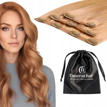 Příčesek Příčesky z pravých vlasů tmavě blond Cameron Hair clip in 40 cm