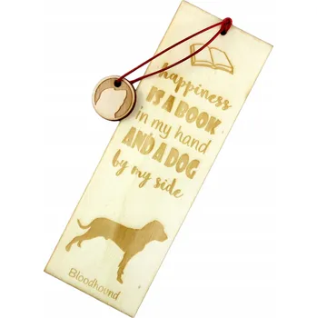 Doplněk ke knize Bloodhound gravírovaná záložka do knihy se psem, jméno psa