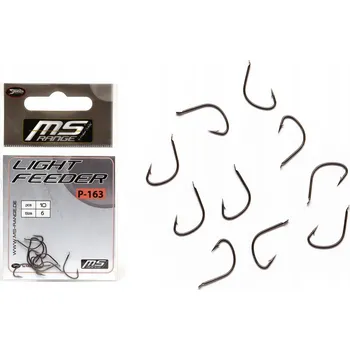 Rybářský háček Zemní Háčky s protihrotem Ms Range Light Feeder 10 ks