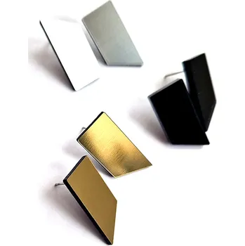 Náušnice CUT OFF náušnice BARVY: stříbrná černé / zlaté / stříbrné akrylové sklo