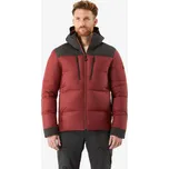 FORCLAZ Pánská turistická péřová bunda s kapucí MT 900 XL KAŠTANOVÁ|VÍNOVÁ|ČERNÁ