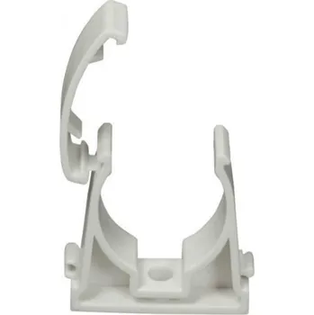 kabelová chránička DRŽÁK UZ UV 07.40 UZAMYKATELNÝ, UV ODOLNÝ PRO UPEVNĚNÍ TRUBEK 28mm BÍLÝ x1