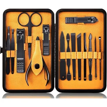 PROFESIONÁLNÍ SADA NA MANIKÚRU PEDIKÚRU 15 KUSŮ NÁSTROJŮ NA NEHTY